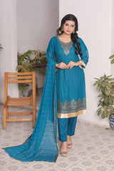 Ready-to-Wear Georgette with Lining 3-Piece Suit | Elegant Formal Wear