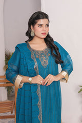 Ready-to-Wear Georgette with Lining 3-Piece Suit | Elegant Formal Wear