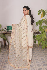 Ready-to-Wear Organza Tissue Embroidered 3-Piece Suit | Luxury Festive Wear