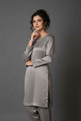 Ready-to-Wear Dull Silk (Pulse) 2-Piece Dress | Khaleesi Clothing
