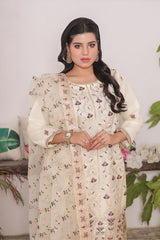 Ready-to-Wear Organza Tissue Embroidered 3-Piece Suit | Luxury Festive Wear