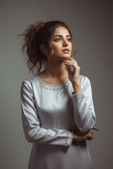 Ready-to-Wear Dull Silk (Pulse) 2-Piece Dress | Khaleesi Clothing
