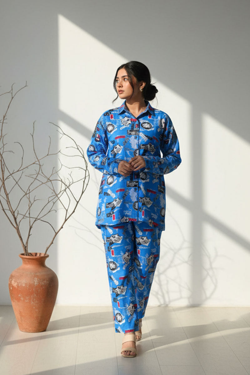 Urban Vibe Printed Co-Ord Set – Ready-to-Wear | Khaleesi Clothing