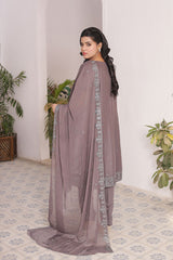 Ready-to-Wear Chiffon Georgette Embroidered 3-Piece Suit | Elegant Formal Wear