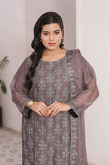 Ready-to-Wear Chiffon Georgette Embroidered 3-Piece Suit | Elegant Formal Wear