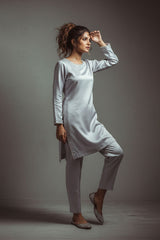 Ready-to-Wear Dull Silk (Pulse) 2-Piece Dress | Khaleesi Clothing