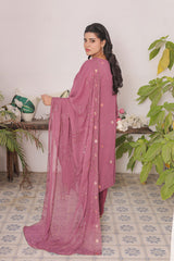 Ready-to-Wear Chiffon Georgette Embroidered 3-Piece Suit | Elegant Wear