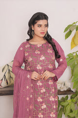 Ready-to-Wear Chiffon Georgette Embroidered 3-Piece Suit | Elegant Wear