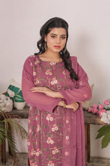 Ready-to-Wear Chiffon Georgette Embroidered 3-Piece Suit | Elegant Wear