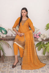 Ready-to-Wear Linen Georgette 3-Piece Suit | Elegant Formal Wear
