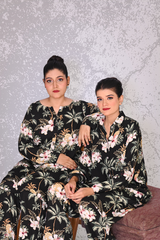 Ready-to-wear tropical print co-ord set for women – available with collar and without collar – Khaleesi Clothing